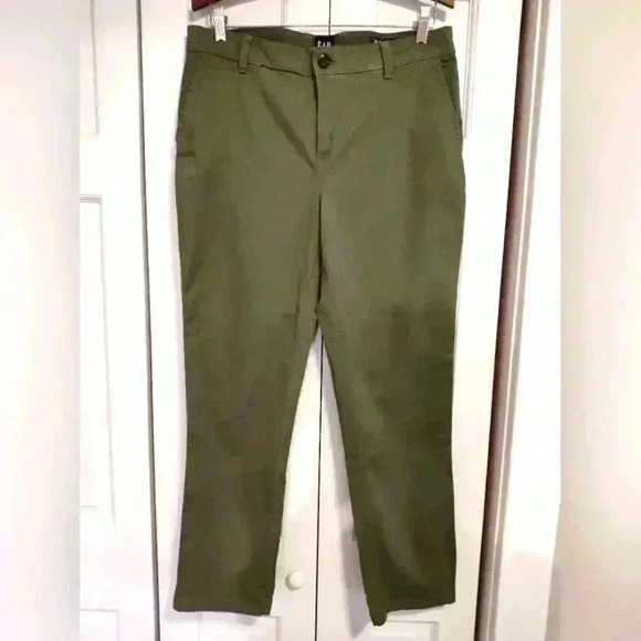 GAP women's twill pants | Relaxed Girlfriend | Olive green | Size 8 - Picture 4 of 10